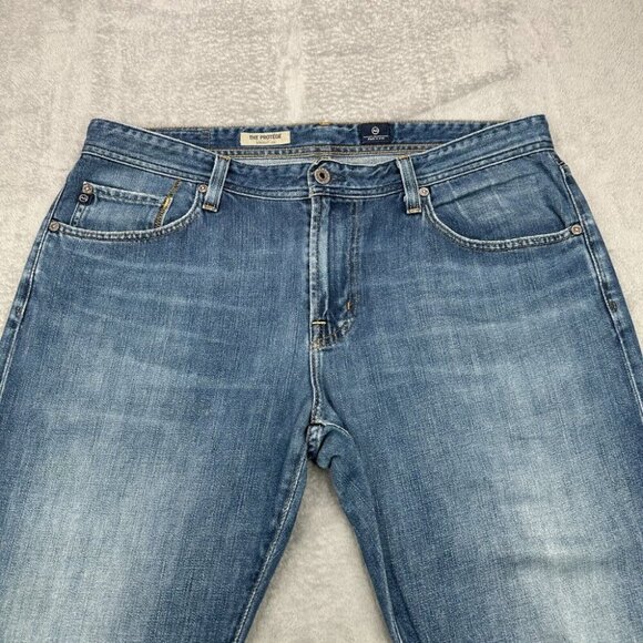 Adriano Goldschmied Jeans The Protege Mens 38x31 Blue Straight Leg Stretch Loose - Picture 4 of 16